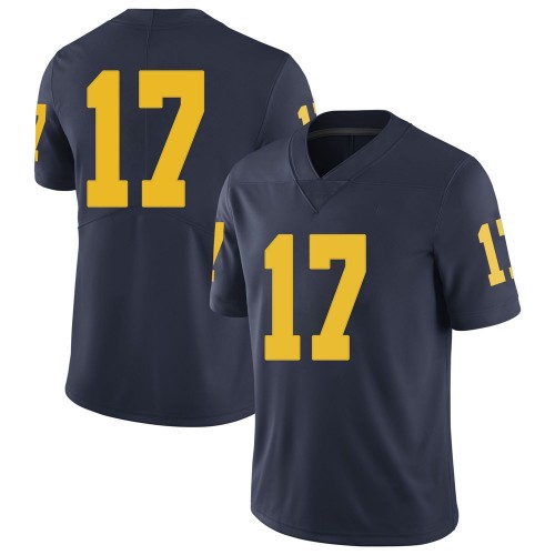 Will Hart Michigan Wolverines Men's NCAA #17 Navy Limited Brand Jordan College Stitched Football Jersey JHP5654PS